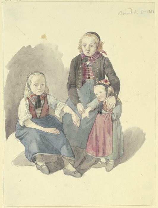 Eine Gruppe Bauernmädchen de Jakob Becker