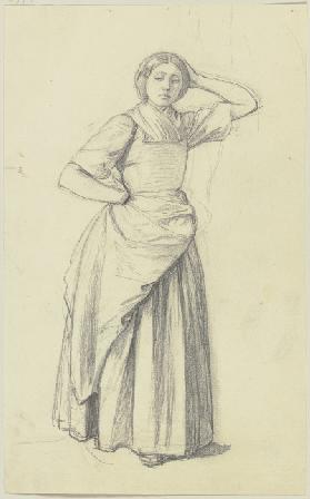 Standing peasant girl