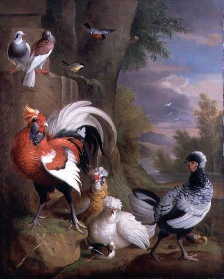 Exotic Birds in a Landscape de Jakob Bogdani or Bogdany