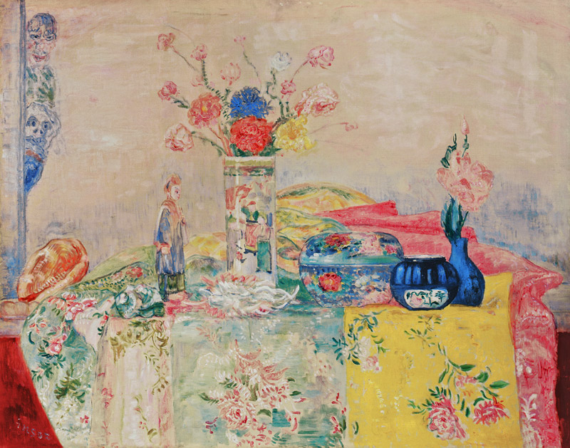 Still life with chinoiseries de James Ensor
