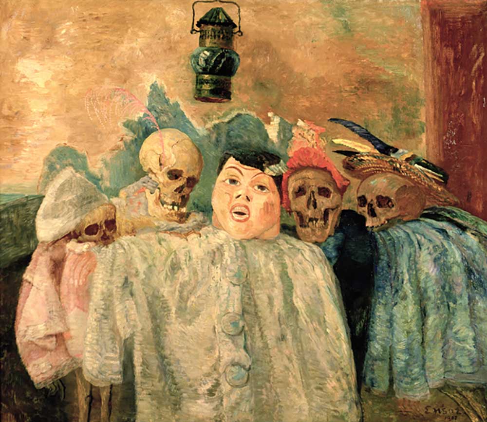 Pierrot and Skeletons, 1907 de James Ensor
