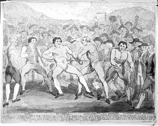 Boxing match between Thomas Futrell and John Jackson, June 9th 1788 de James Gillray