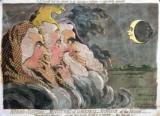 Weird Sisters; Ministers of Darkness; Minions of the Moon, published by Hannah Humphrey, 1791 (etchi de James Gillray