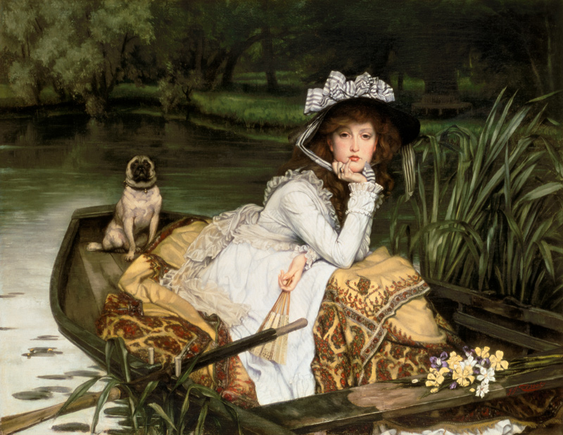 Young Woman in a Boat, or Reflections de James Jacques Tissot