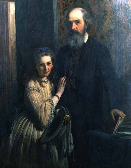 Sir William FitzHerbert with his daughter, Ida de James Sant