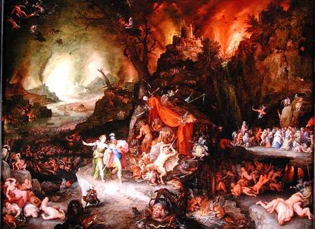 Aeneas and the Sibyl in the Underworld de Jan Brueghel (El Viejo)