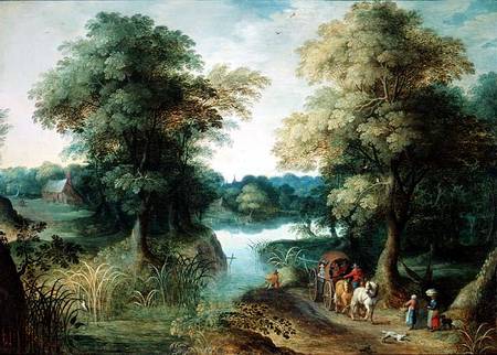 River Landscape de Jan Brueghel (El Viejo)