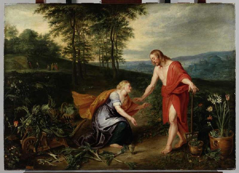 Noli me tangere (Erscheinung Christi als Gärtner vor Magdalena) de Jan Brueghel (El Joven)