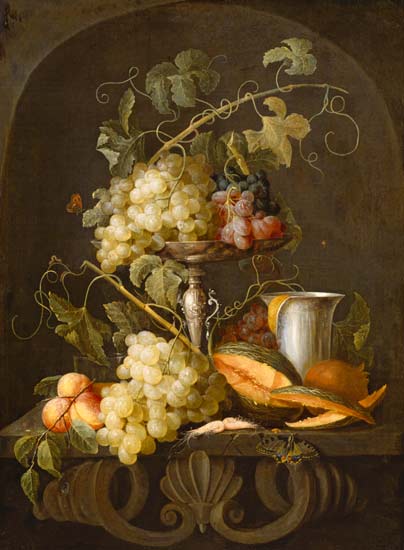Quiet life with fruits de Jan Davidsz de Heem
