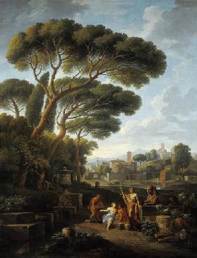 Figures in a Roman landscape