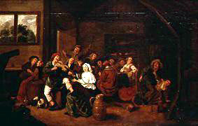 Smallholder feast in a tavern de Jan Miense Molenaer