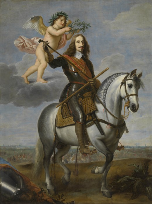 Equestrian portrait of Archduke Leopold Wilhelm of Austria (1614-1662) de Jan van den Hoecke