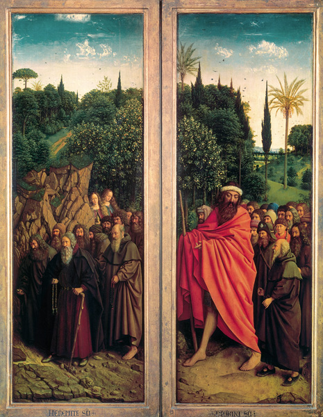 Hermits, Pilgrims , Ghent Alt. de Jan van Eyck