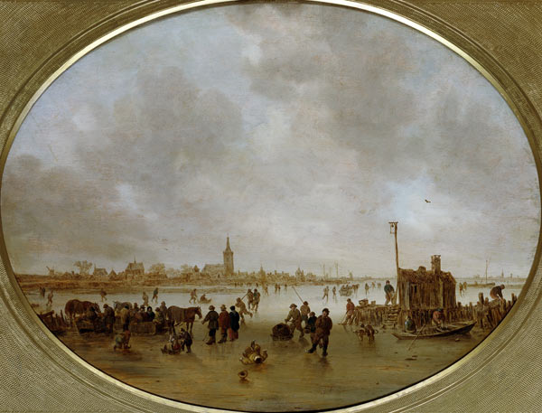Winter at the river. de Jan van Goyen