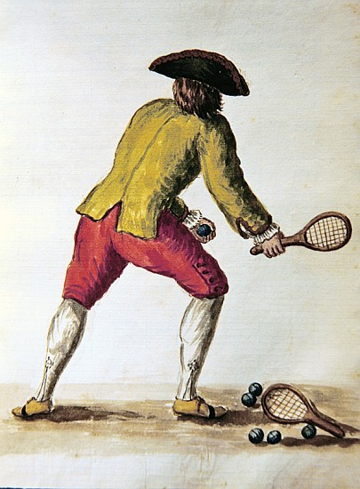 Nobleman playing racquets de Jan van Grevenbroeck