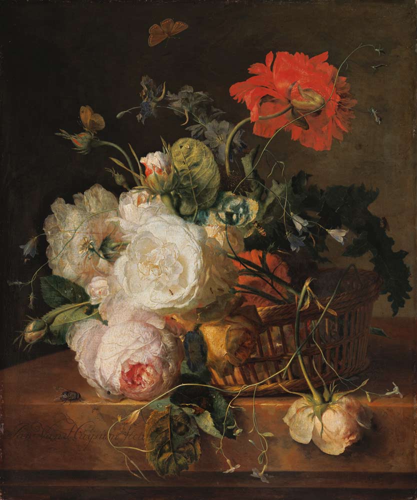 Basket with flowers de Jan van Huysum