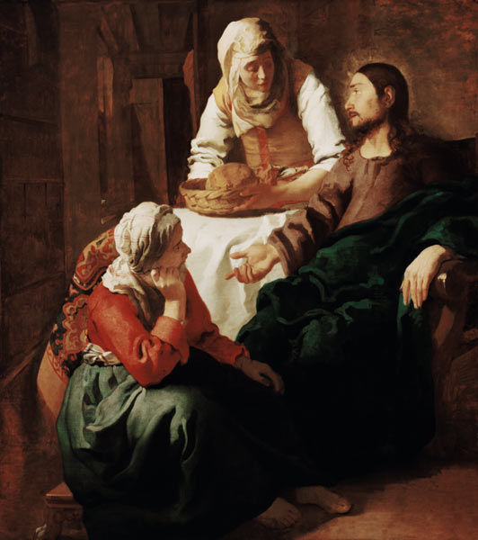 Cristo en casa de Marta y María de Johannes Vermeer