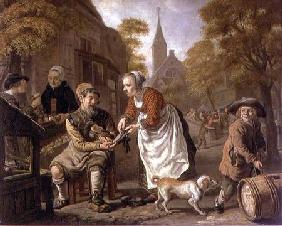 A Village Scene with a Cobbler