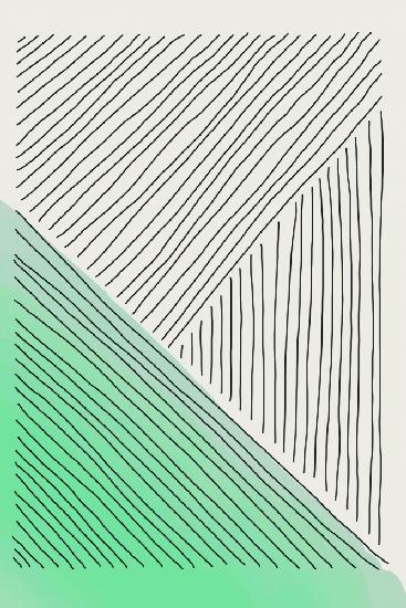 Pale Green Minimal Shapes Series #2