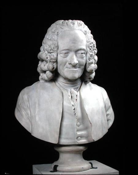 Bust of Francois Marie Arouet de Voltaire (1694-) de Jean-Antoine Houdon