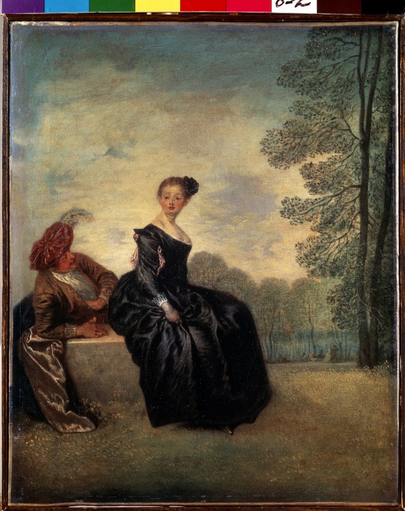 A capricious Woman (La Boudeuse) de Jean Antoine Watteau