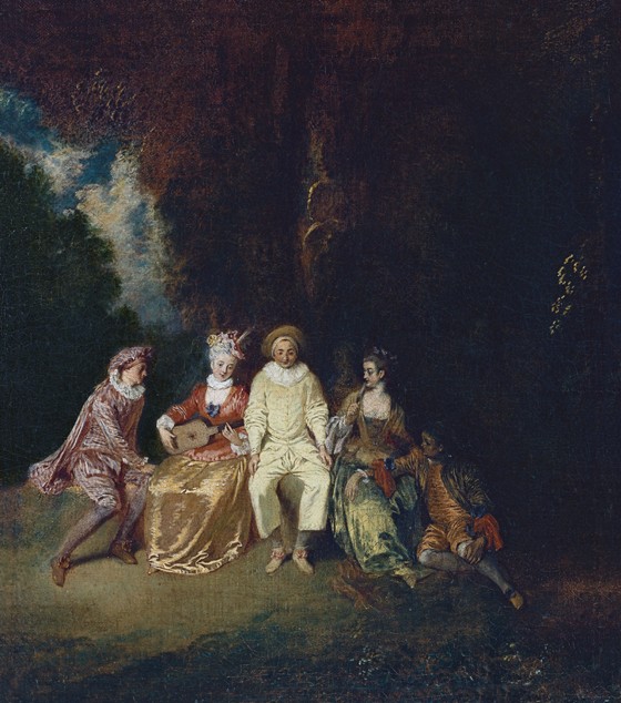 Pierrot Content de Jean Antoine Watteau