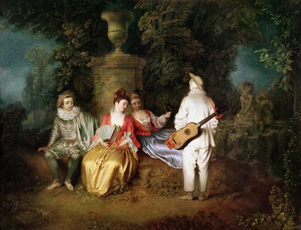 The Foursome, c.1713 de Jean Antoine Watteau