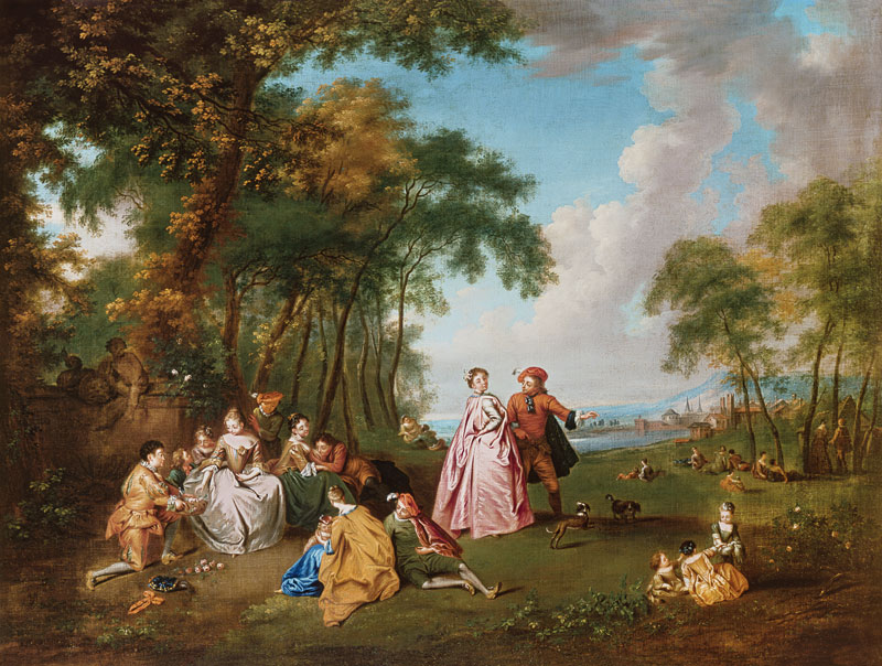 Rural feast. - Jean-Antoine Watteau (Nachfolg