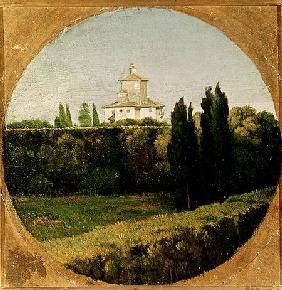 Vista de la mansión Medici en Roma