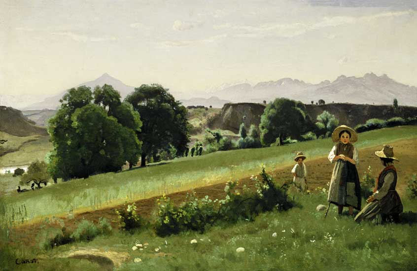 Campo de la Haute Savoie de Jean-Baptiste-Camille Corot
