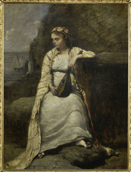 Woman in Greek Costume , Corot de Jean-Baptiste-Camille Corot