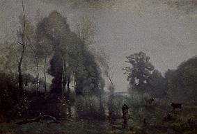 In the early morning mist at this pond Ville ' Avr de Jean-Baptiste-Camille Corot
