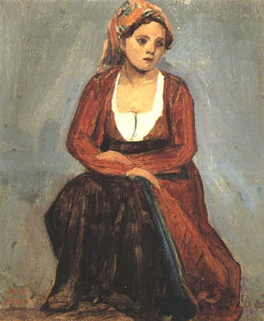 Sedentary Italian de Jean-Baptiste-Camille Corot