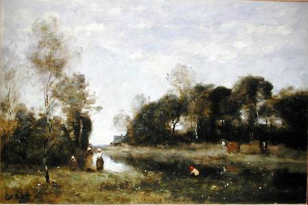 Souvenir of the Bresle at Incheville de Jean-Baptiste-Camille Corot