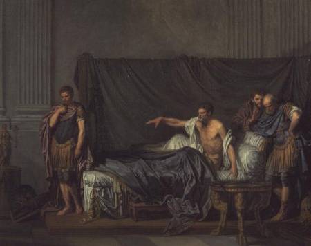 The Emperor Severus Rebuking his Son, Caracalla, for Wanting to Assassinate Him de Jean Baptiste Greuze
