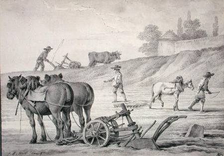 Ploughing the Fields de Jean-Baptiste Huet
