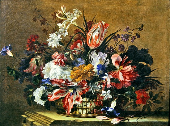 Basket of flowers de Jean-Baptiste Monnoyer