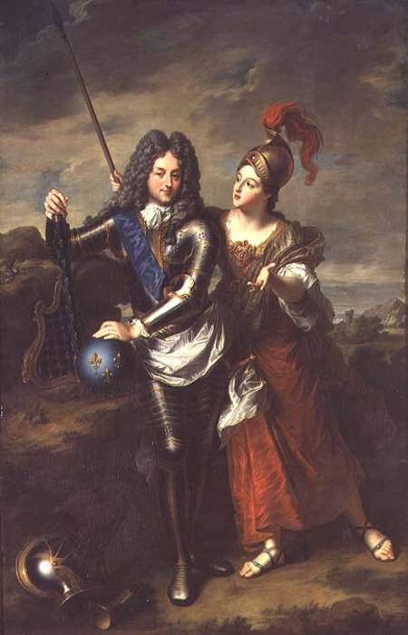 Philippe II d'Orleans (1674-1723) the Regent of France and Madame de Parabere as Minerva de Jean Baptiste Santerre