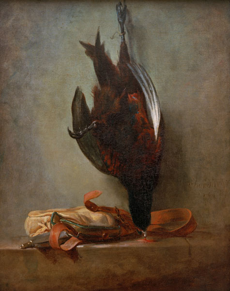 Pheasant and Hunt Satchel de Jean-Baptiste Siméon Chardin