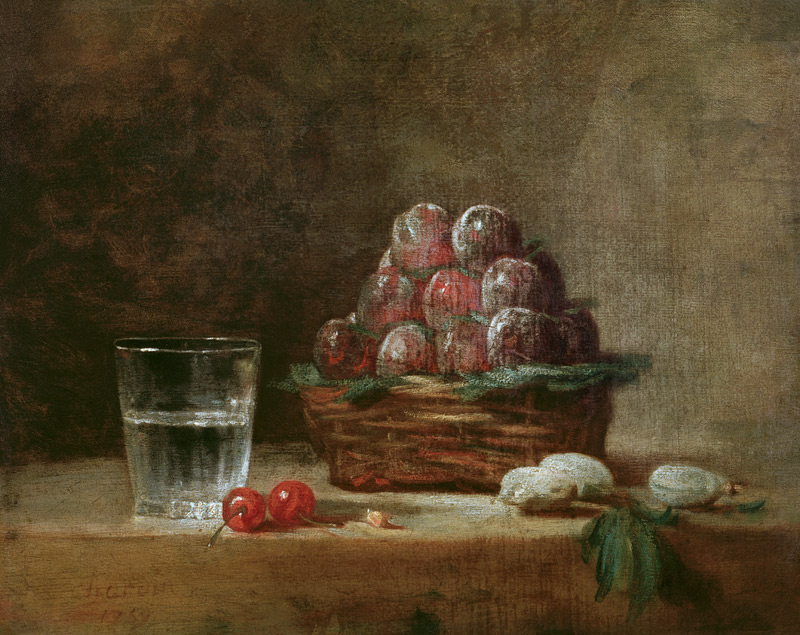 Baket of Plums de Jean-Baptiste Siméon Chardin