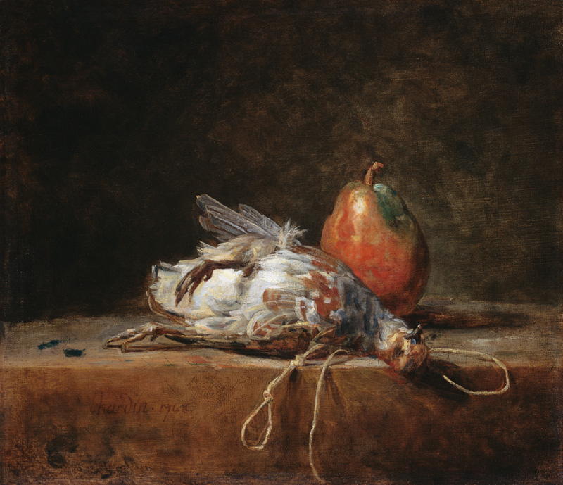 Still Life with Partridge and Pear de Jean-Baptiste Siméon Chardin