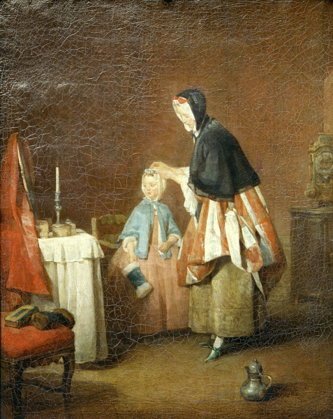 The Morning Toilet de Jean-Baptiste Siméon Chardin