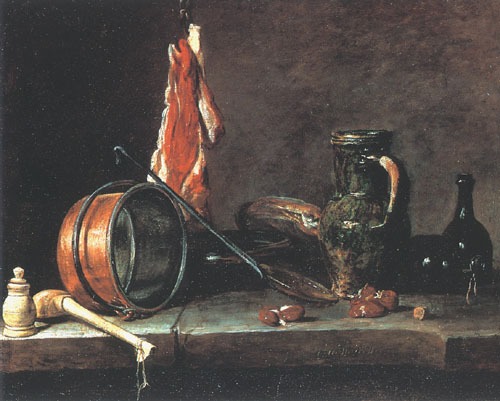 The meat day meal de Jean-Baptiste Siméon Chardin