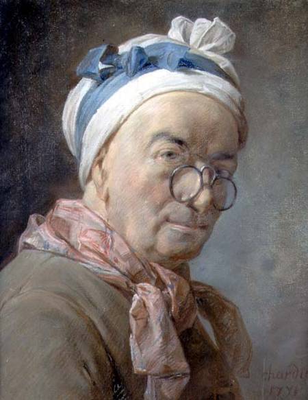 Self Portrait with Spectacles de Jean-Baptiste Siméon Chardin