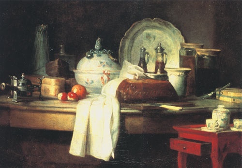 The larder table de Jean-Baptiste Siméon Chardin