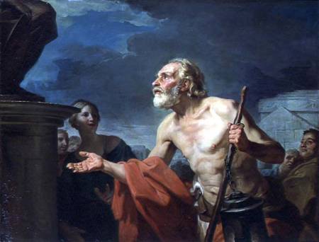 Diogenes Asking for Alms de Jean Bernard Restout