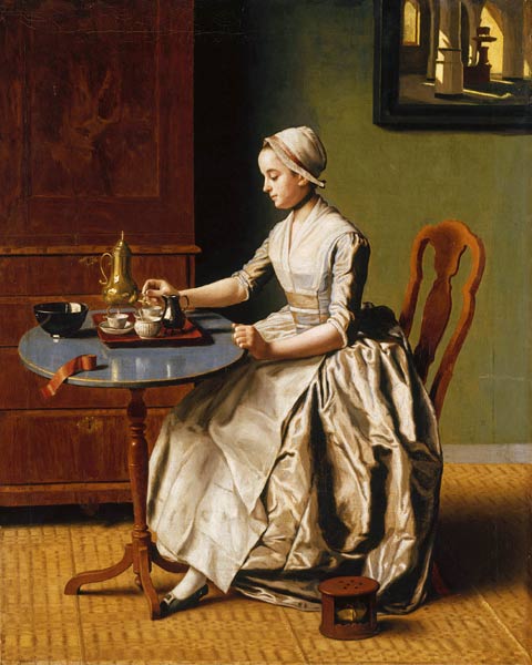 A Lady pouring Chocolate (La Chocolatière) de Jean-Étienne Liotard