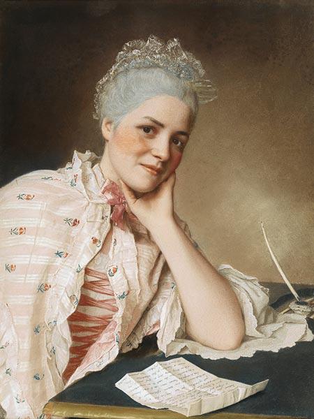 Retrato de la cantante Mademoiselle Louise Jacquet