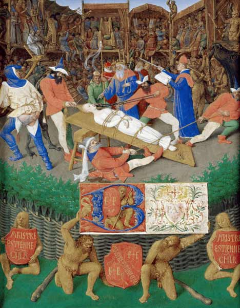 Das Martyrium der Heiligen Apollonia de Jean Fouquet