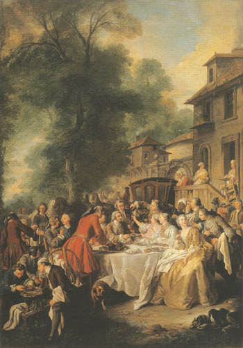 the meal of the chase de Jean François de Troy